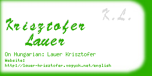 krisztofer lauer business card